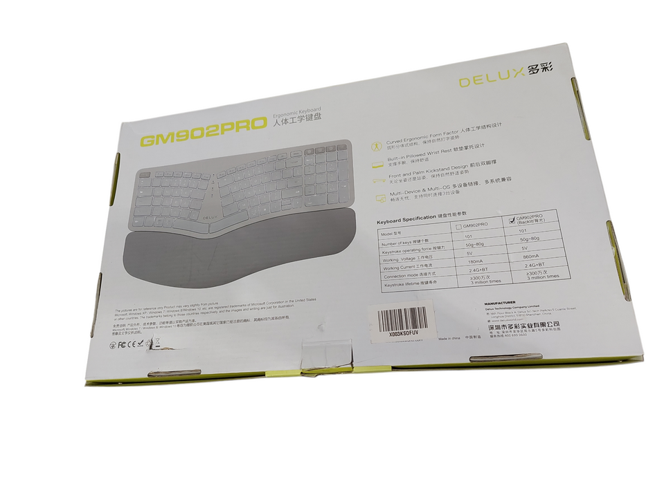 Delux GM902PRO Ergonomic Keyboard  =