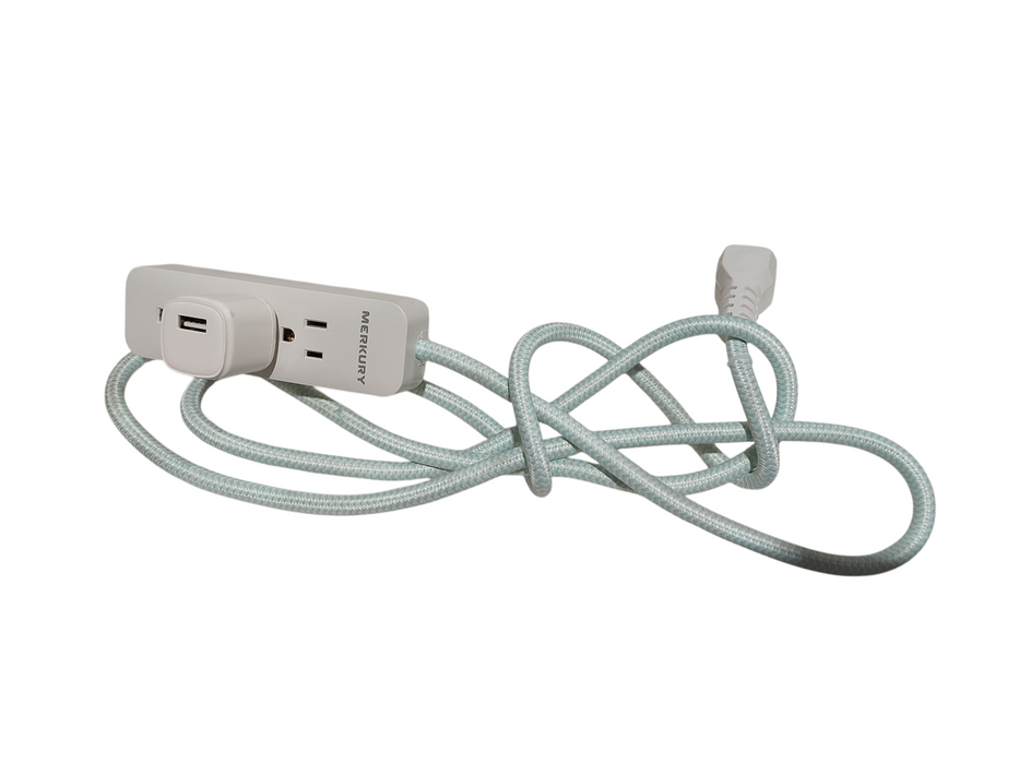 Merkury Powerbar Extension 6Foot  DR-1805 3-Spot  , 1 USB Adapter  =
