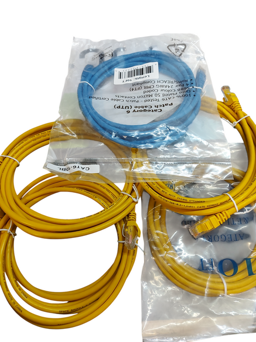 LOT 5x - 10FT CAT6 Network Ethernet Patch Cable RJ45