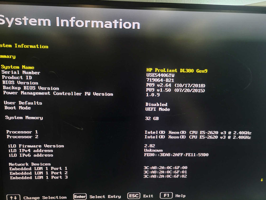 HP ProLiant DL380 Gen9 - 2x Xeon E5-2620 v3 32GB DDR4 P440ar 2x800W PSU %
