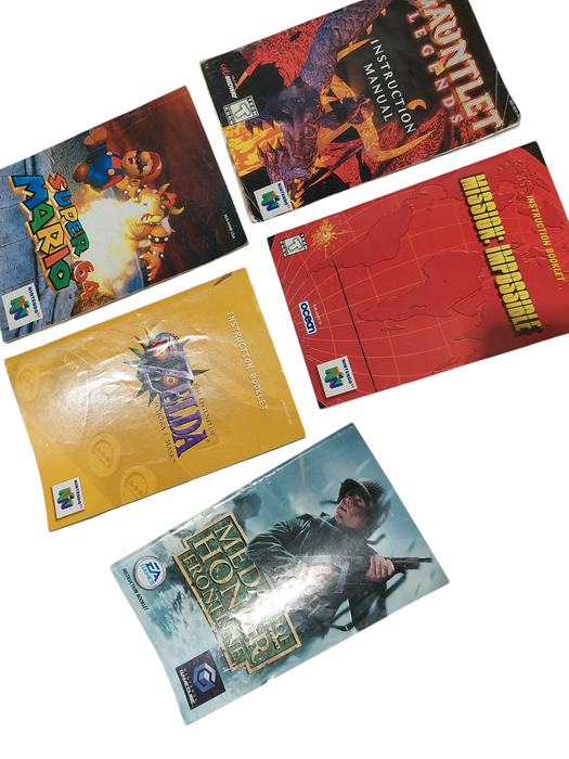 Bundle of 12 Nintendo 64 & 5 Gamecube Manauls Instruction Booklets  =