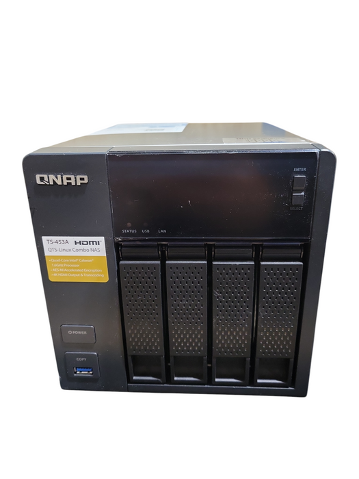 QNAP TS-453A 4-Bay NAS, Celeron N3160 1.60GHz, 4GB RAM w/ 3x 2TB HDDs  !