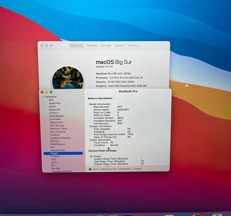 Apple MacBook Pro 16" 2019 i9-9880H Radeon PRO 5500M 16GB RAM 1TB SSD READ!