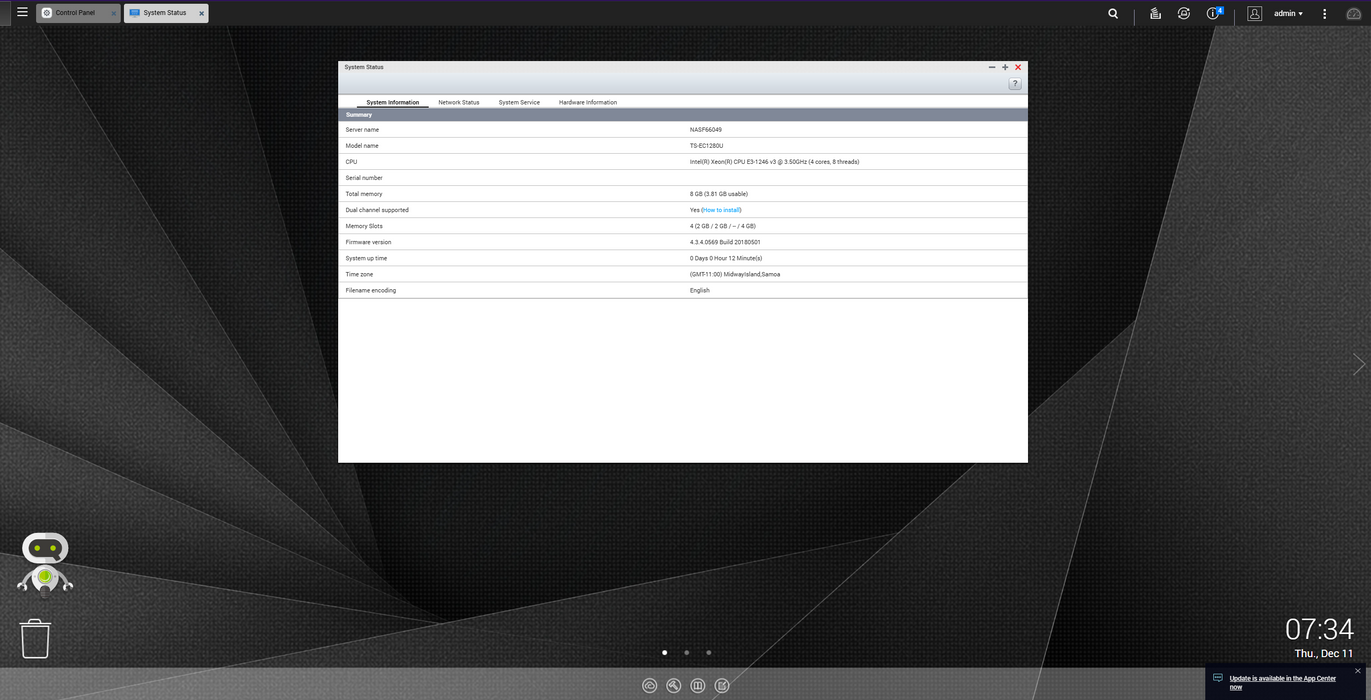 QNAP TS-EC1280U-RP 12-Bay NAS 8GB RAM w/ 4x 8TB HDDs