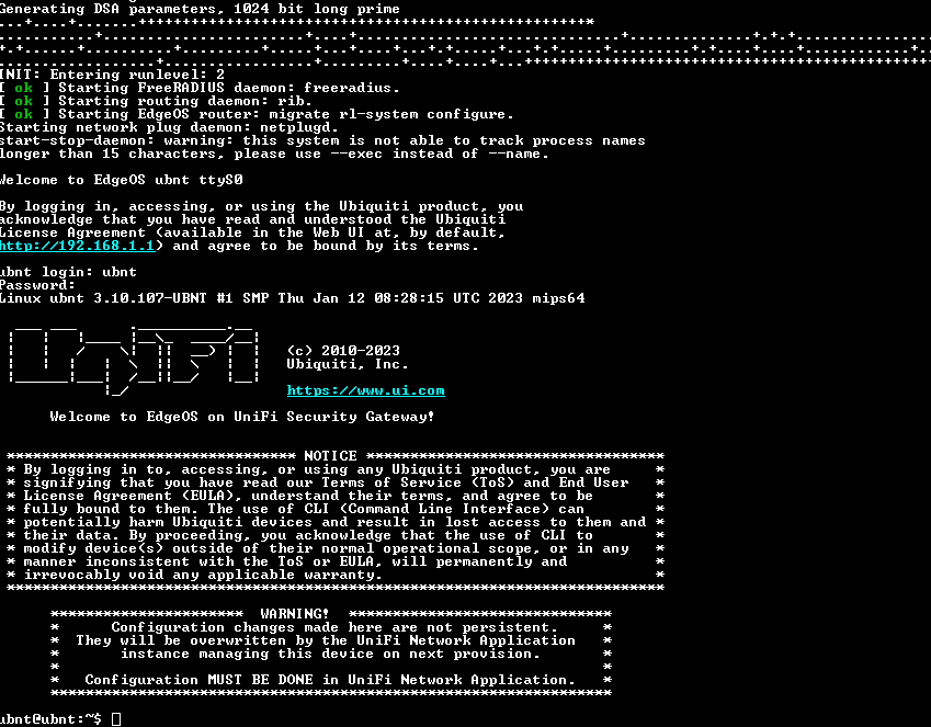Ubiquiti Networks UniFi USG Security Gateway | Factory Reset