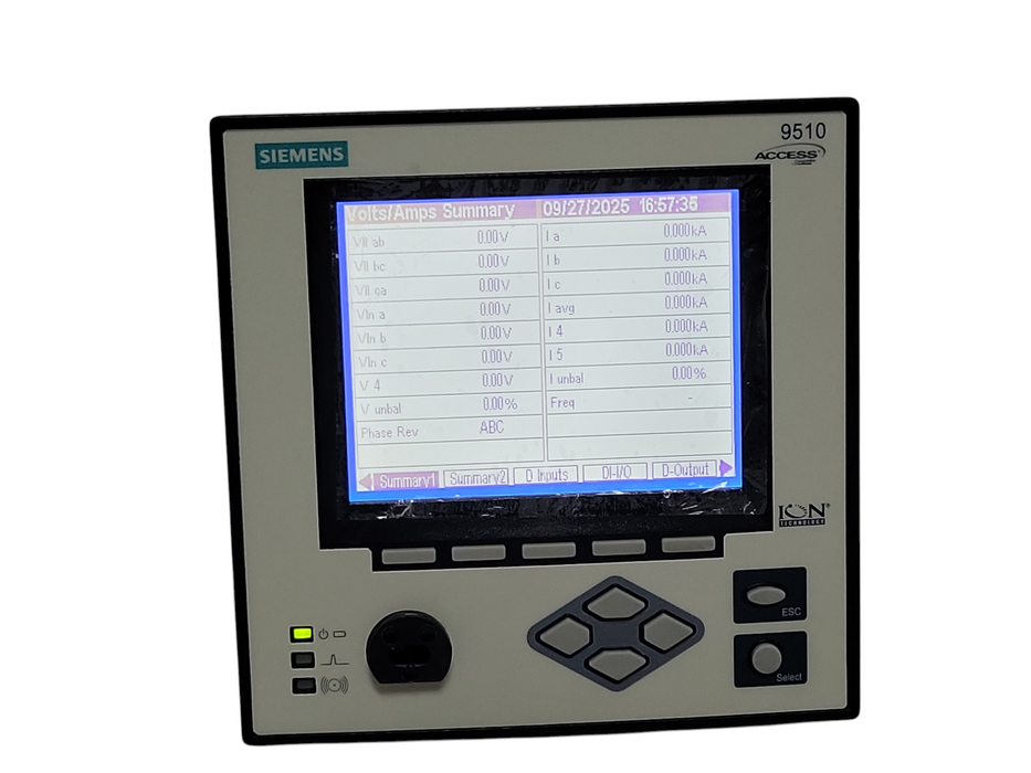 Siemens 9510 DC-1156-AZZA Access Intelligent Power Meter Display Control De _