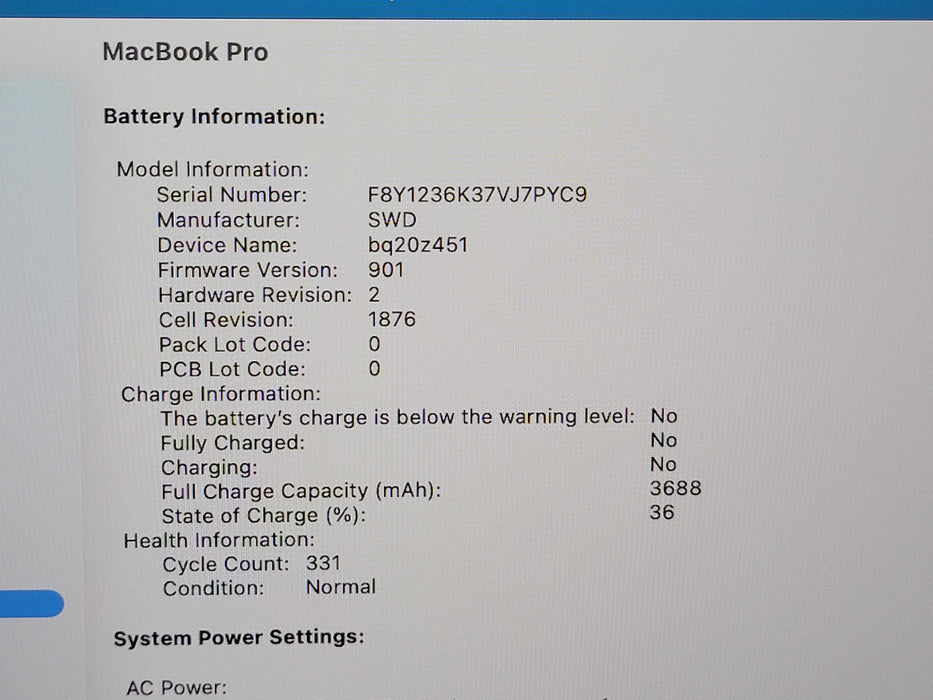 Apple Macbook Pro 2020 13" 4-Core i7-1068NG7 @ 2.3GHz 16GB DDR4 500GB SSD