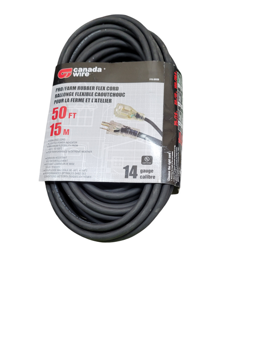 LOT of 3x Pro/Farm Rubber Flex Cord - Single outlet - 14 Gauge