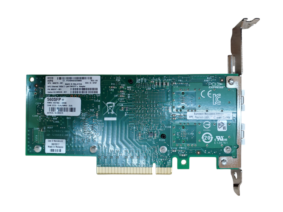 HP 2-port 10Gb 560SFP+ Ethernet Network Adapter Card HSTNS-BN96
