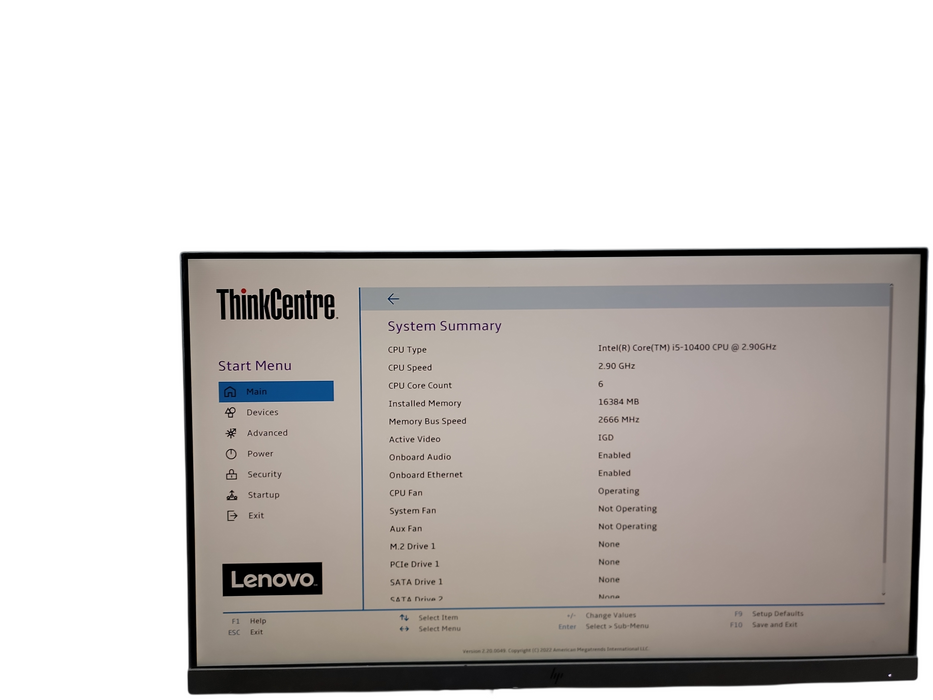 Lenovo ThinkCentre M70s SFF i5 - 10400 @ 2.90GHz 16GB DDR4 Ram Qθ