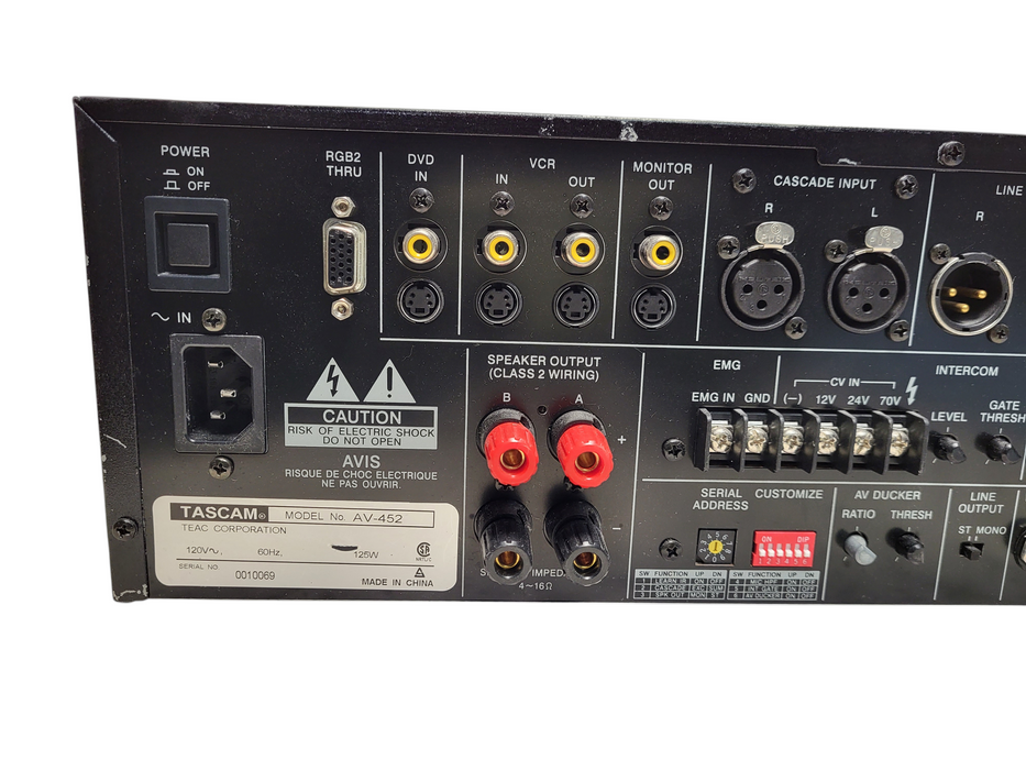 Tascam AV-452 Mixer Amplifier $