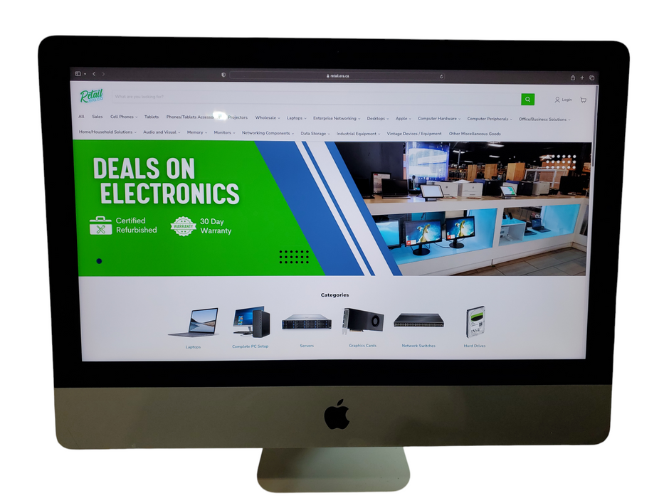 Apple iMac A1418 Retina 4K 2017 21.5", i5-7500 CPU 3.40GHz 8GB RAM 1TB