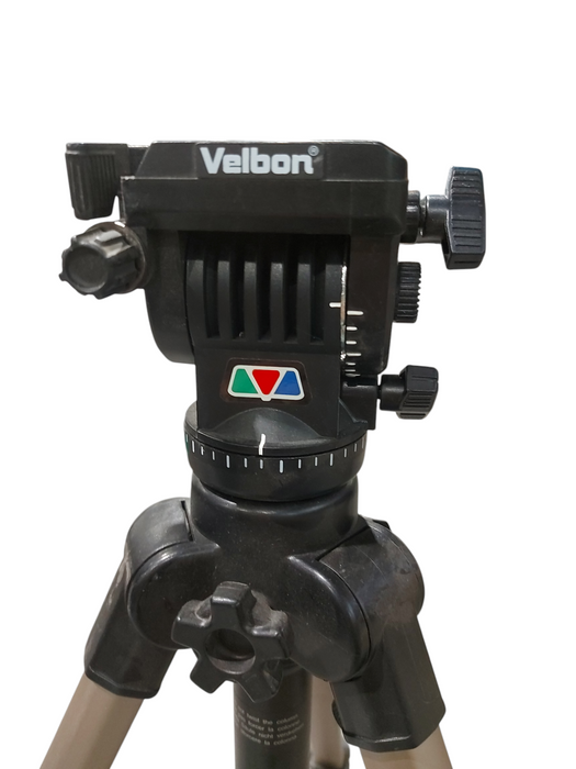 LOT 2x Velbon Videomate 607 Tripod With Vel-Flo 9 PH-368 Fluid Panhead Head