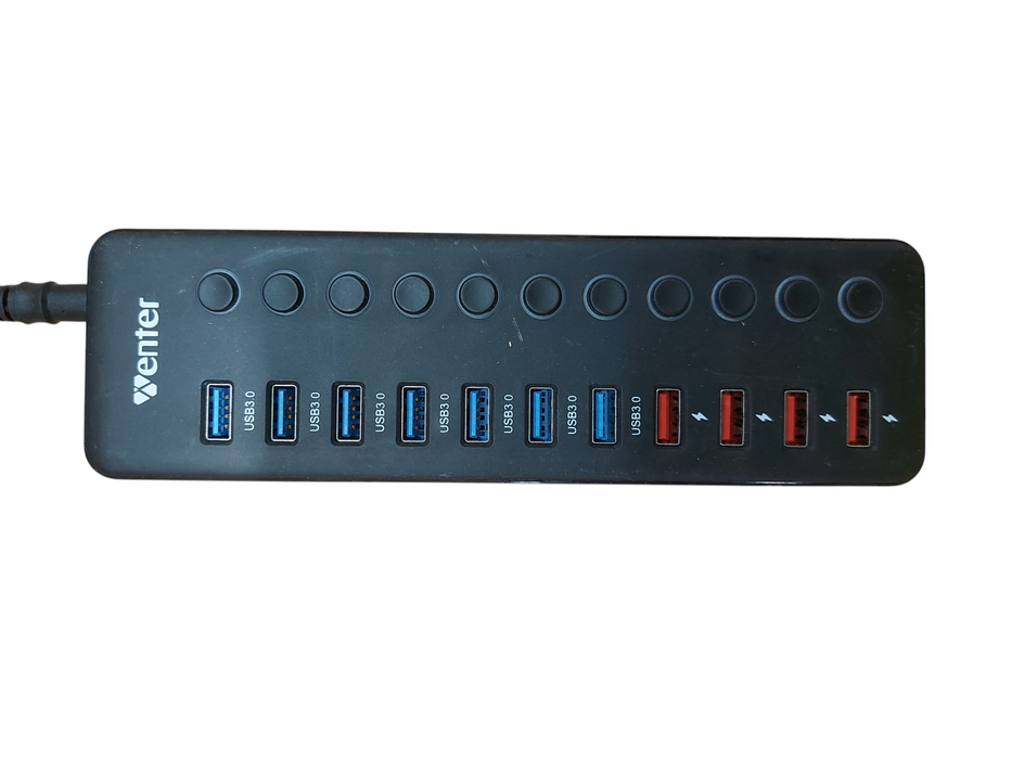 Powered USB 3.0 Hub，Wenter 10 Ports 36W Powered USB Hub