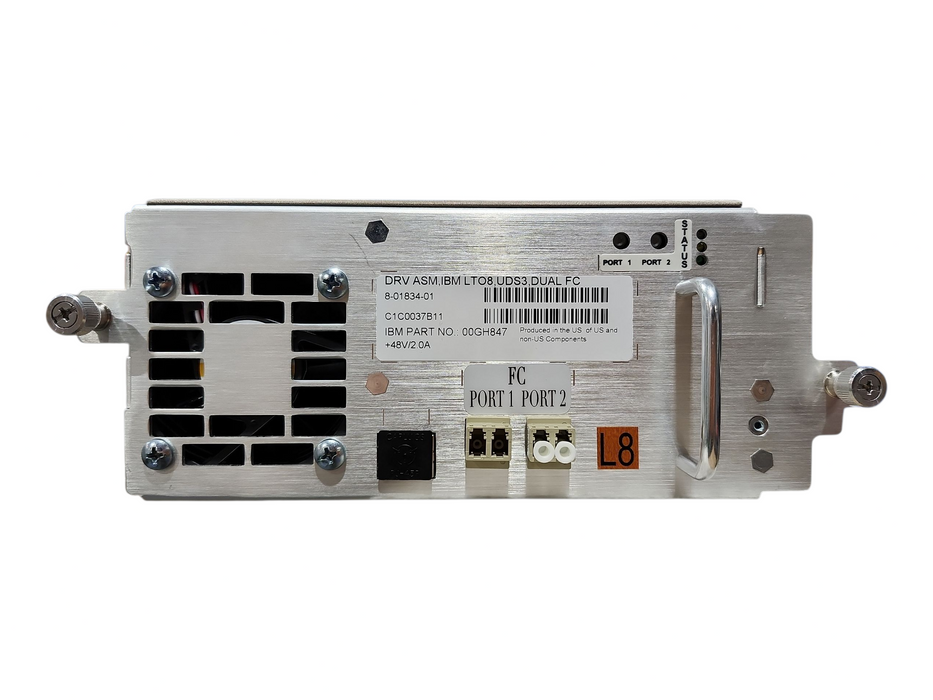 IBM LTO8 Tape Drive DRV ASM 8-01834-01 UDS3 Dual FC Fibre Channel, 00GH847