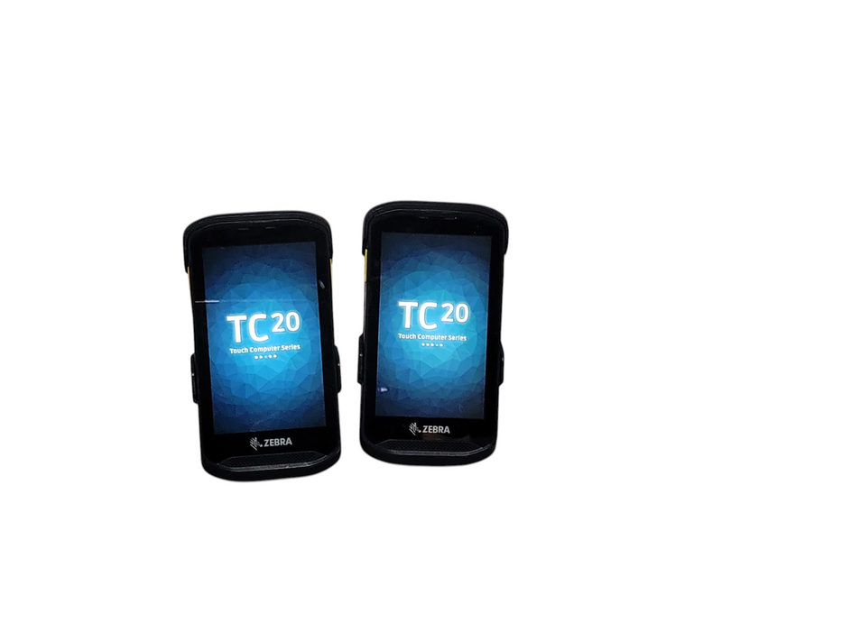 Lot of 2x Zebra TC200J-10C112A6 handheld barcode scanners _