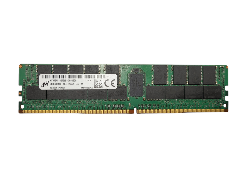 Micron 64GB 4DRx4 PC4-2666V-LE2-11 Server RAM MTA72ASS8G72LZ-2G6D2QG READ Q$