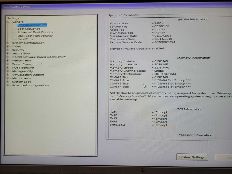 Dell OptiPlex 7050 PC Core i7-6700 3.40GHz, 8GB DDR4 RAM, 1TB HDD, 240W PSU _