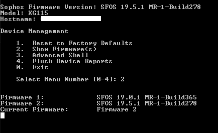 Sophos XG115 Rev 3, 4-Port Gigabit Firewall Appliance, Factory Reset