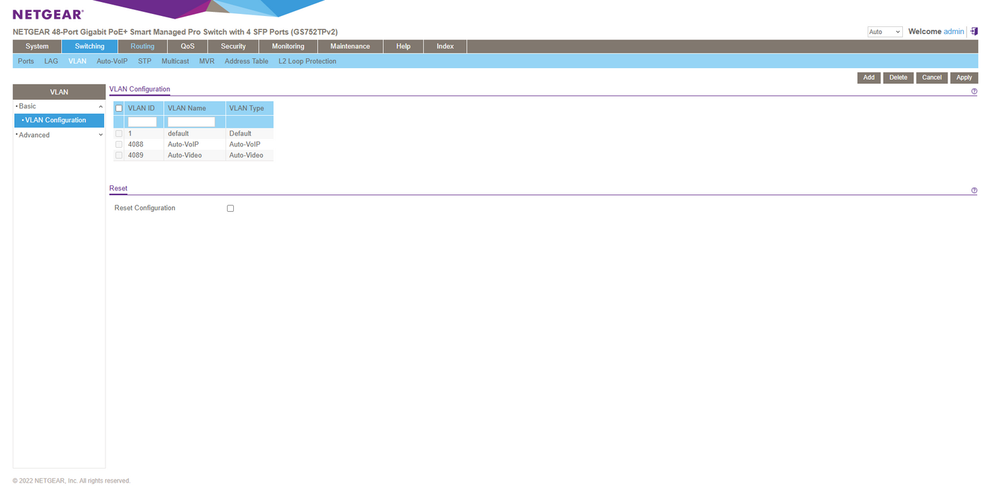 NetGear ProSafe GS752TP 48-Port Gigabit Smart Switch PoE+ w/4x SFP ports Q$