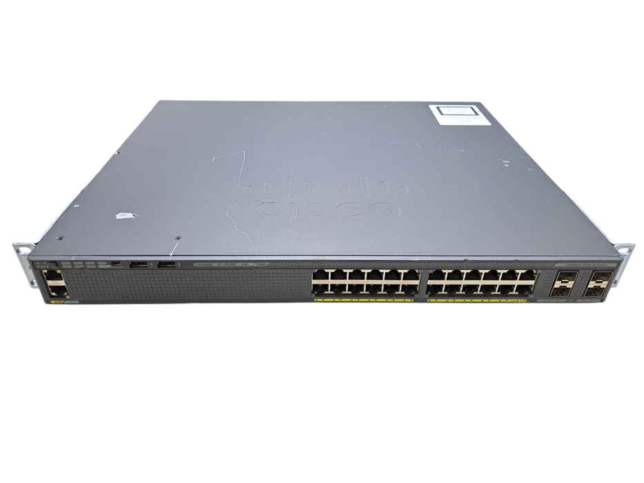 Cisco WS-C2960X-24PS-L V01 | 24-Port Gigabit PoE+ 370W Switch w/ 4x SFP