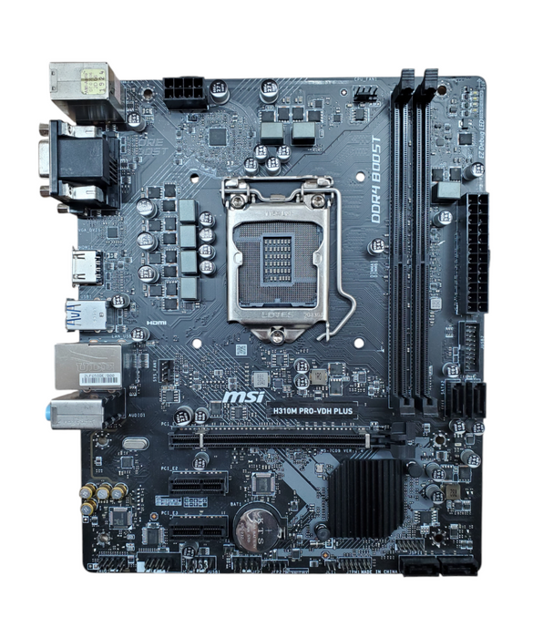 MSI H310M PRO-VDH PLUS Motherboard - No I/O Shield/CPU/RAM *READ*