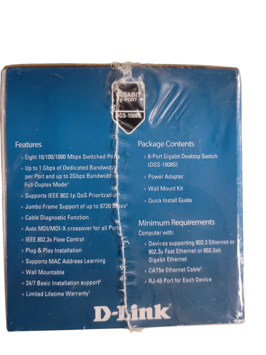 D-Link DGS-1008G 8-Port Gigabit Ethernet Switch