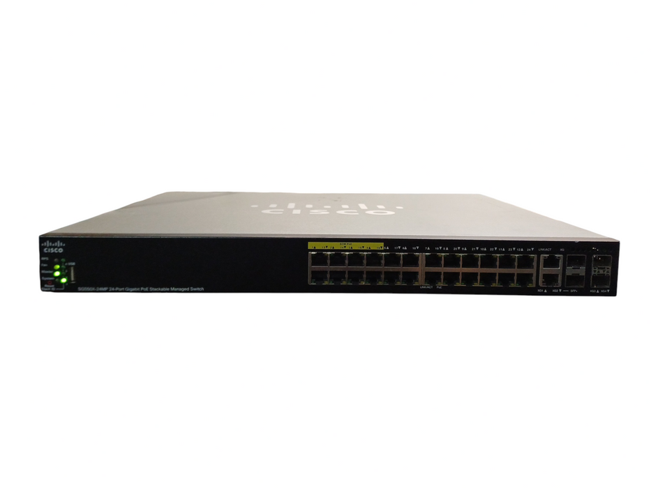 Cisco SG550X-24MP-K9 V02, 24-Port Gigabit PoE Stackable Managed Switch