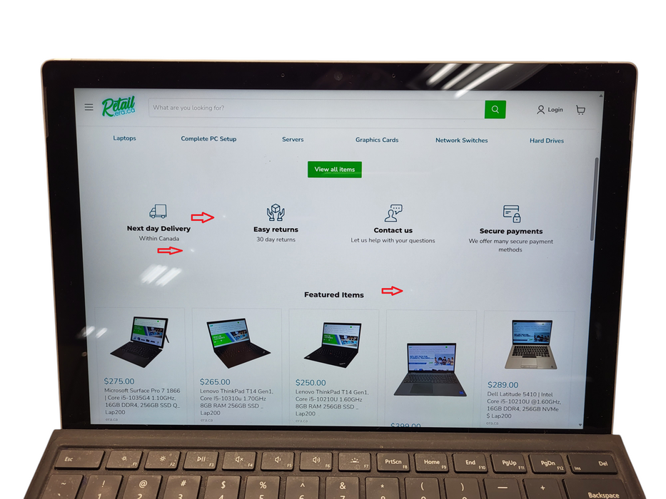 Microsoft Surface Pro 7 1866 | Core i5-1035G4 1.10GHz, 16GB DDR4, 256GB SSD $ Lap200