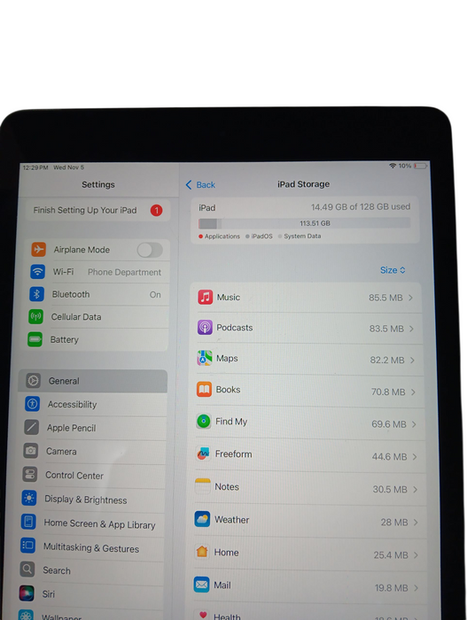 Apple iPad 8th Gen - 128GB - Space Gray [A2428] WiFi/Cellular READ