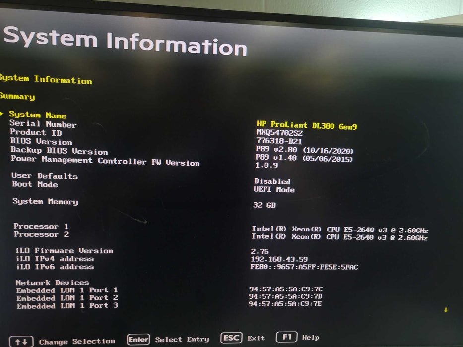 HP ProLiant DL380 Gen9 - 2x Xeon E5-2640 v3 32GB DDR4 P440ar 2x500W PSU %