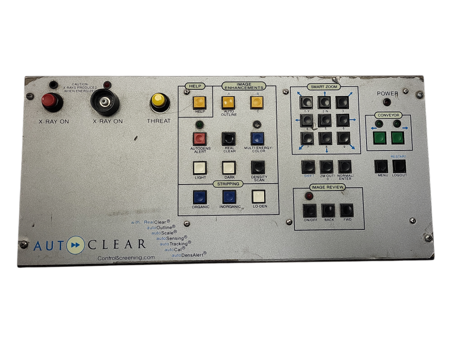 Autoclear X-Ray Control Panel metal READ $