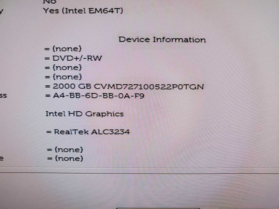 Dell OptiPlex 7070 SFF Intel i5-9500 CPU 3.0GHz 16GB RAM 2TB INTEL PCIE SSD