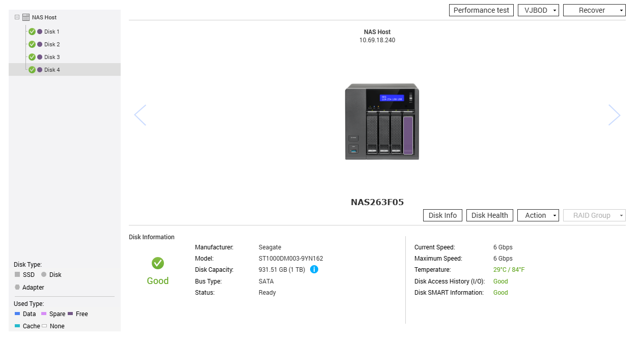 QNAP TS-453A 4-Bay NAS, Celeron N3160 1.60GHz, 4GB RAM w/ 4x1TB HDDs