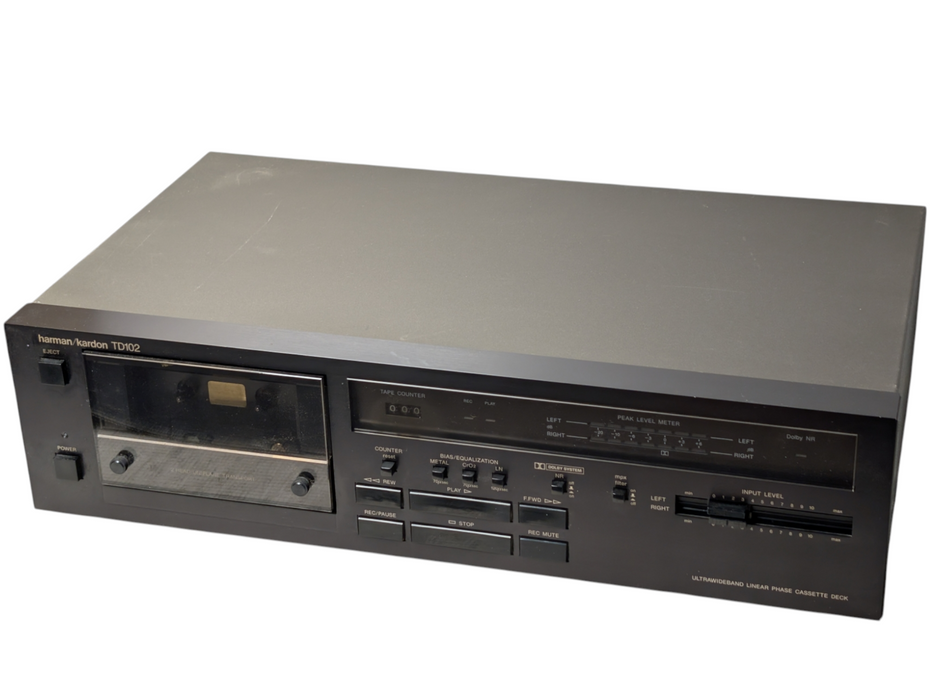 Vintage Harman Kardon TD102 Cassette Deck Tape Player Japan READ  -