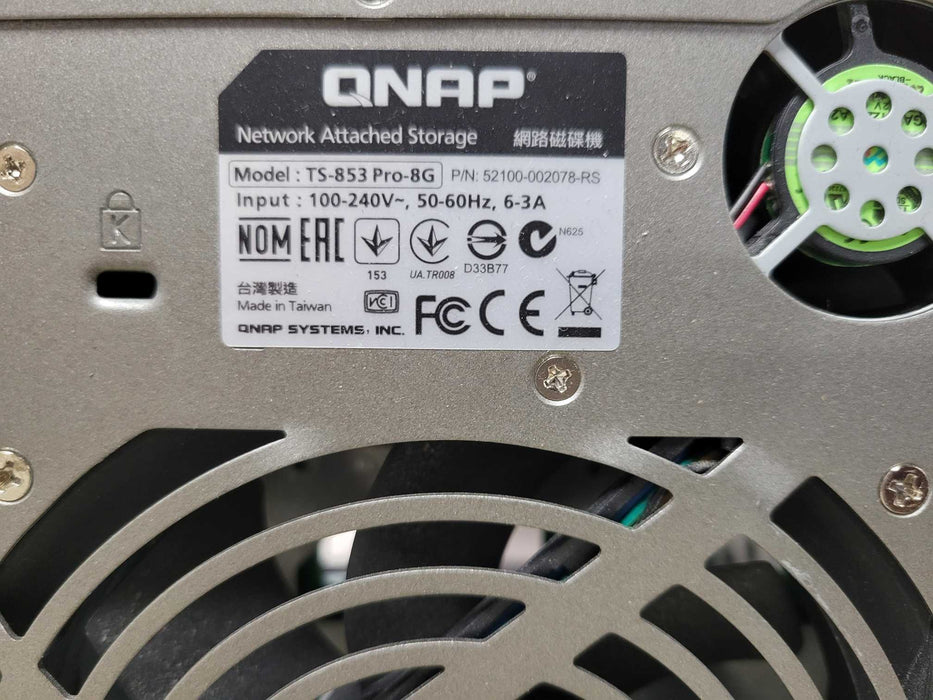 QNAP TS-853-PRO-8G 8 Bay Desktop NAS, No HDD, No HDD Caddies, READ _