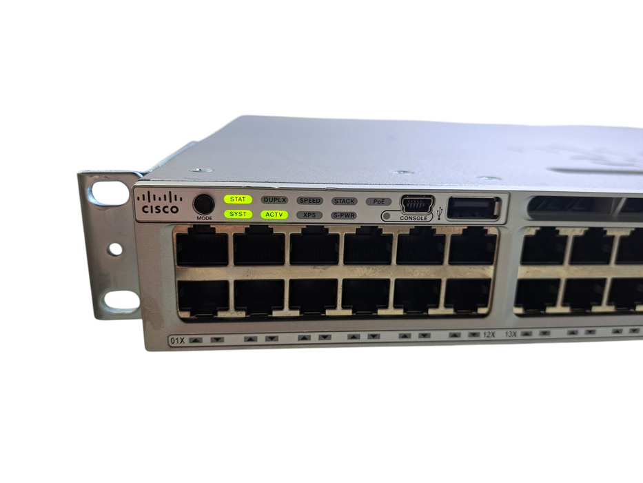 Cisco WS-C3850-48F-L V04 | 48-Port Gigabit PoE+, 4x SFP Switch | 1x 715W PSU