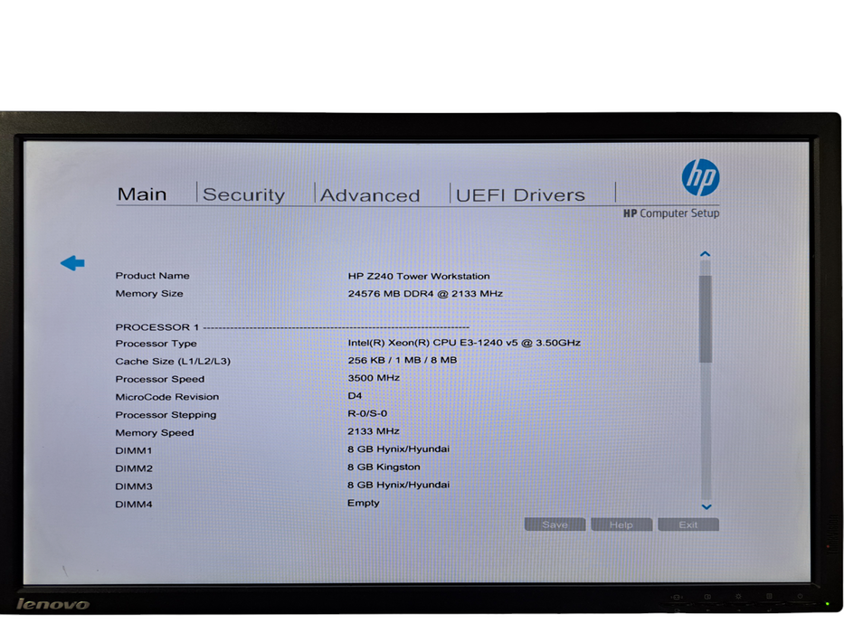 HP Z240 Workstation Xeon E3-1240 v4 3.50GHz, 24GB DDR4, Quadro K2200, No HDD