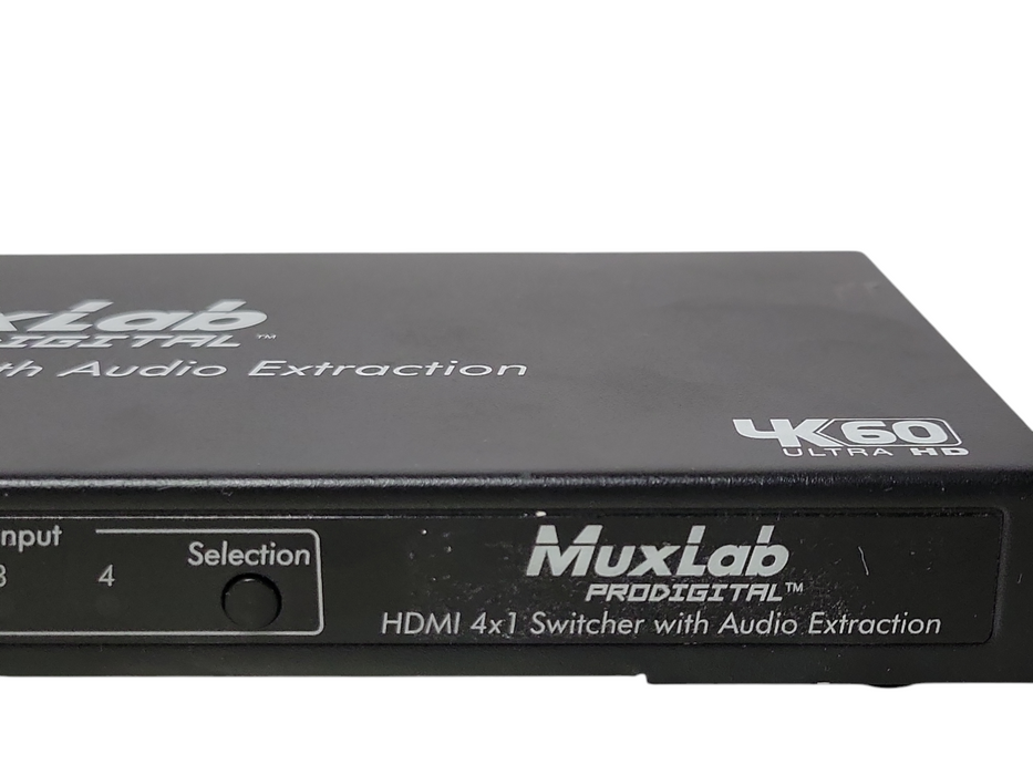 muxlab prodigital hdmi 4x1 switcher with audio extraction, READ _