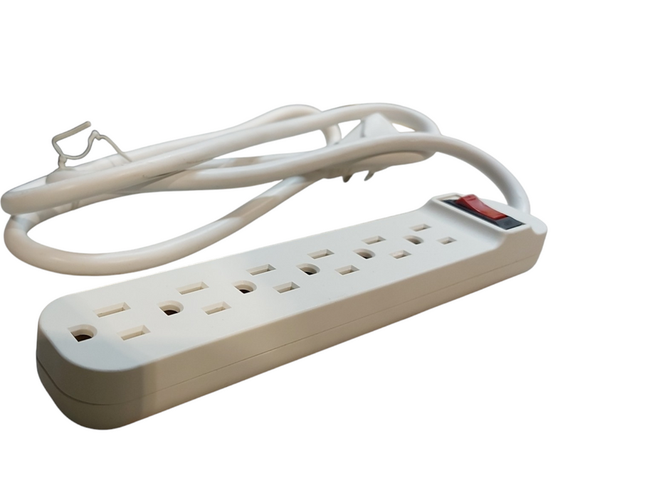 Lot 8x Power Extension Strips with six outlets each | Relocatable Power Tap