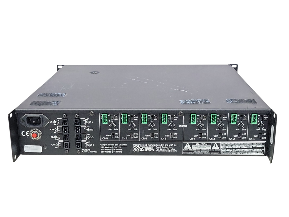 Crest Audio CM 2208 professional 8-Channel Amplifier _