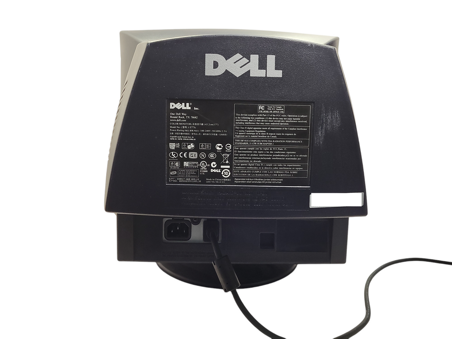 Vintage Dell E773c 17" VGA CRT Retro Gaming Black Desktop Monitor  $