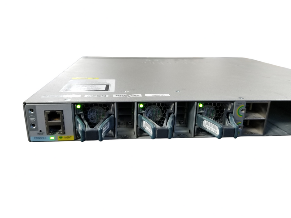 Cisco WS-C3850-48P 48 Port Gigabit PoE+ Network Switch w/ 1x1100W PSU Q