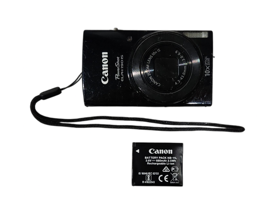 Canon PowerShot ELPH 190 IS 20.0MP Compact Camera w/ Battery