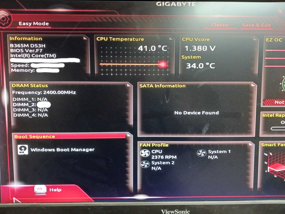 Gigabyte B365M DS3H Motherboard - No I/O Shield