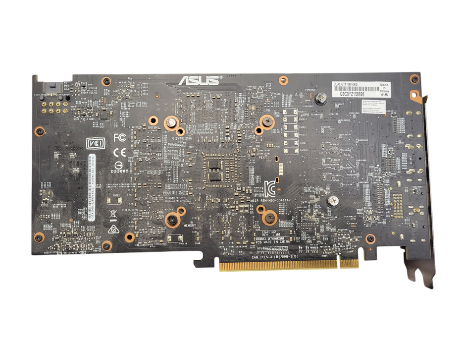 Asus GeForce GTX 1060 6GB GDDR5 Graphics Card DUAL-GTX1060-06G Dual GPU $