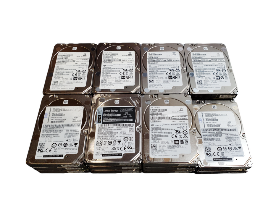 Lot 23x 1.2TB SAS 2.5" 15mm 10k 12Gb/s Enterprise HDD - Assorted Brands