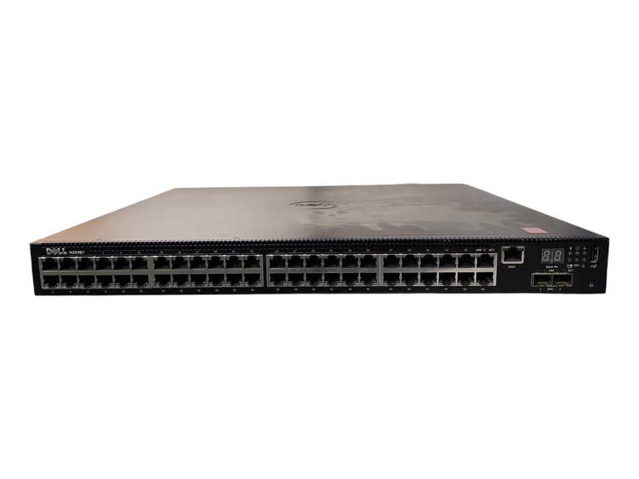 Dell N2048P 48 Port Gigabit PoE 2x 10 GbE SFP+ Network Switch, READ