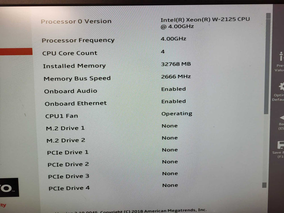 Lenovo ThinkStation P520 1x Xeon W-2125 16GB DDR4 GTX750Ti No HDD $