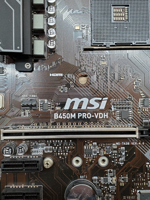 MSI B450M PRO-VDH Motherboard AM4 No I/O Shield - No CPU / No RAM *READ*